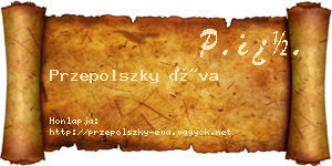 Przepolszky Éva névjegykártya